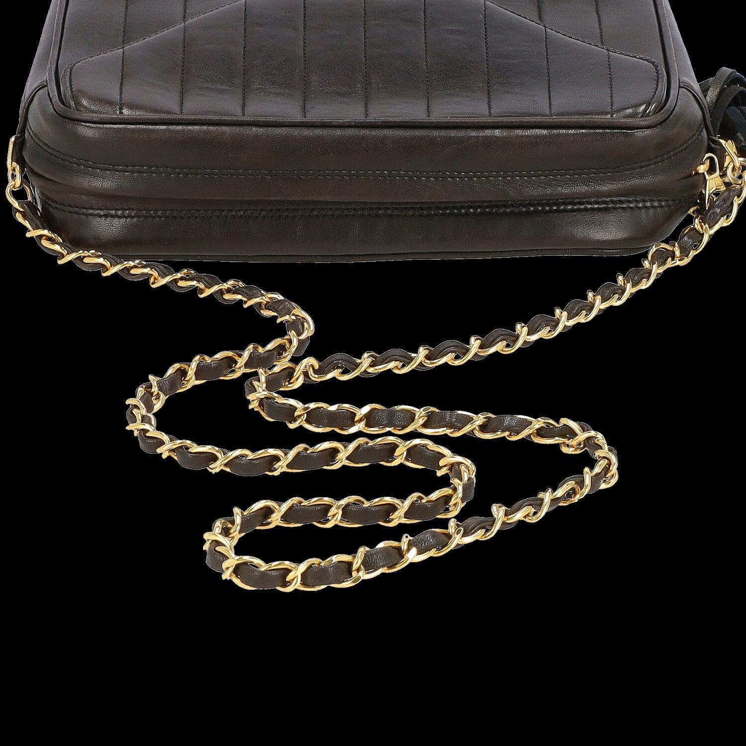 CHANEL シャネル/マドモアゼル/フリンジチェーンショルダーバッグ/ラム/黒/ゴールド金具//437****/ABランク/84