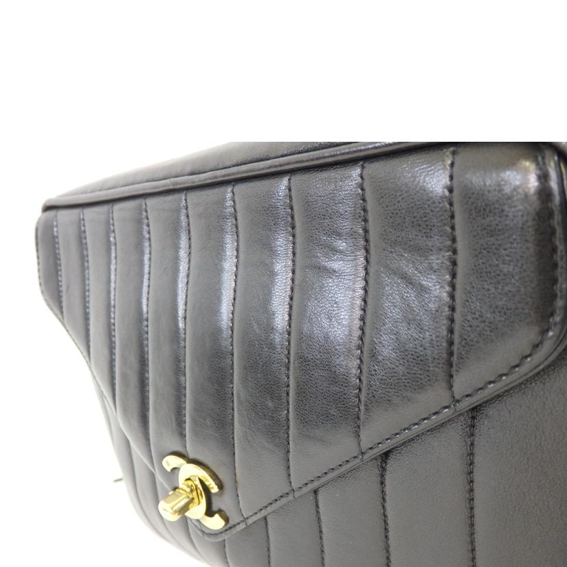 CHANEL シャネル/マドモアゼル/フリンジチェーンショルダーバッグ/ラム/黒/ゴールド金具//437****/ABランク/84