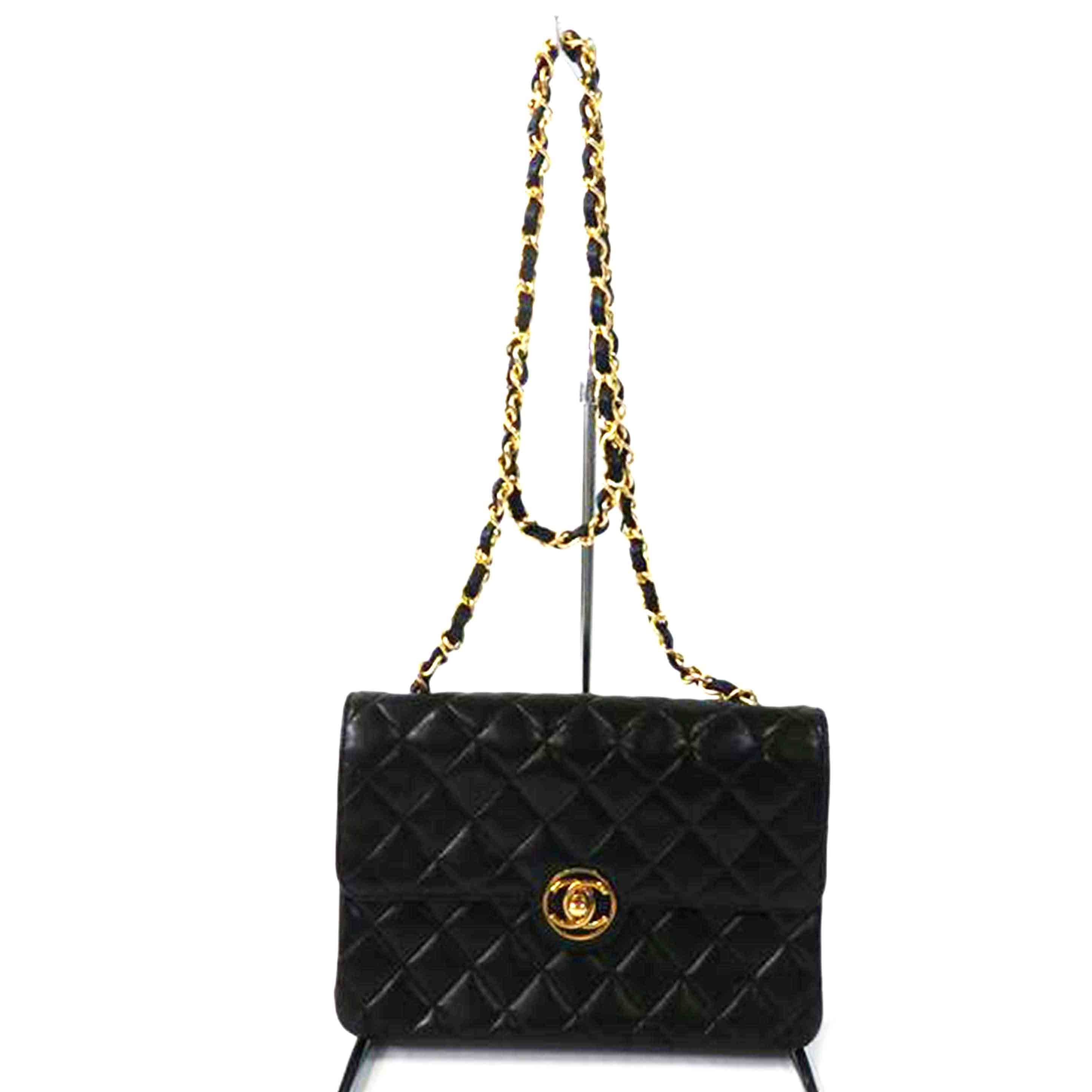 CHANEL シャネル/サークルココマーク/マトラッセショルダーバッグ/黒/ゴールド金具//327****/ABランク/84
