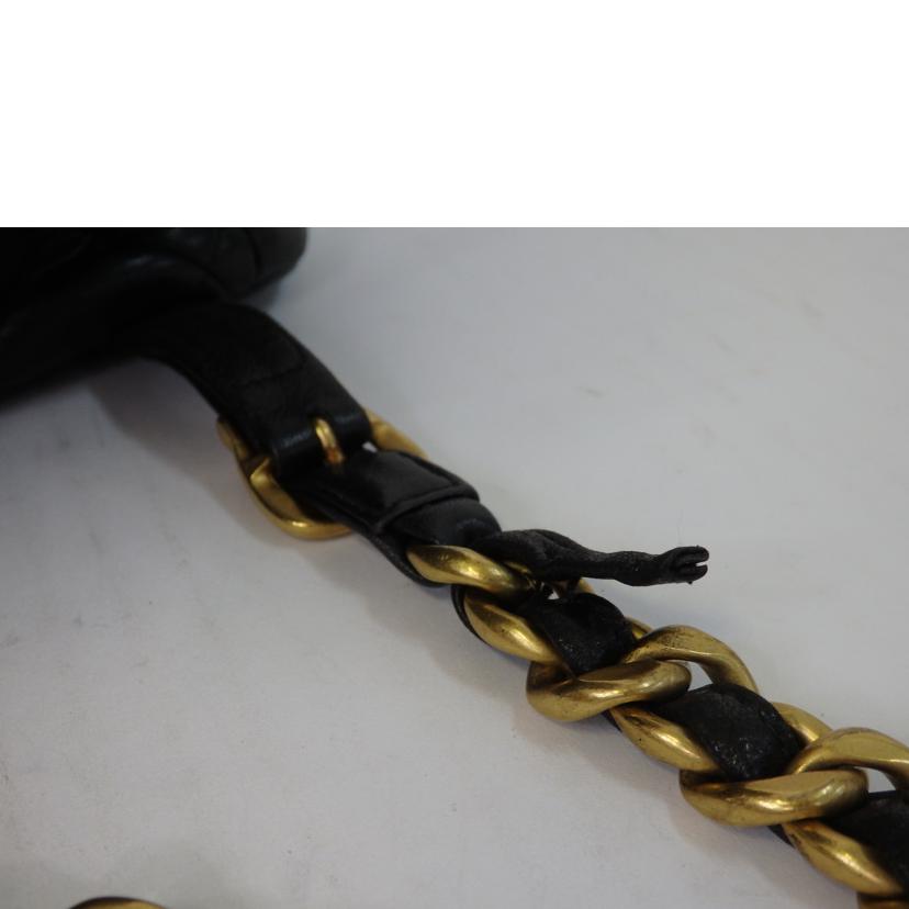 CHANEL シャネル/ココマークチェーンリュック/マトラッセ/ラム/黒/ゴールド金具/A10177//378****/Bランク/84