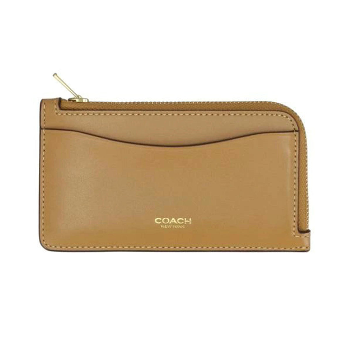 COACH コーチ/ニューヨークジップカードケース/キャメル/CZ112//J24**/Aランク/75