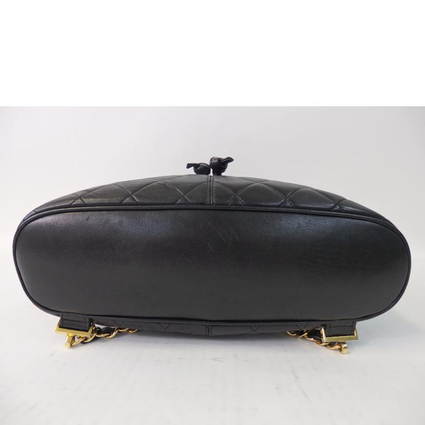 CHANEL シャネル/マトラッセ/サークルココマーク/リュックサック/黒/ゴールド金具//473****/Bランク/84