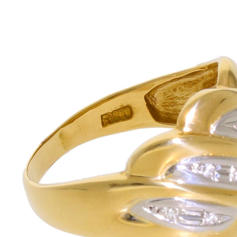 /K18PTダイヤリングD0.05ct#15/5.1g//D0.05ct/Aランク/70