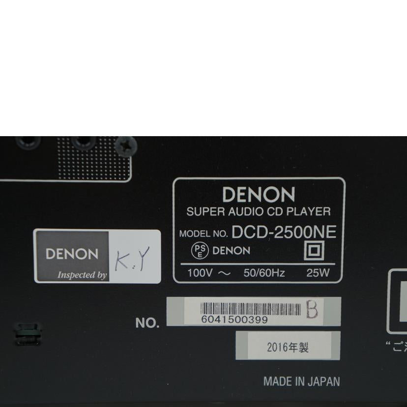 DENON デノン/SACDプレイヤー/DCD-2500NE/DCD-2500NE//ABランク/67