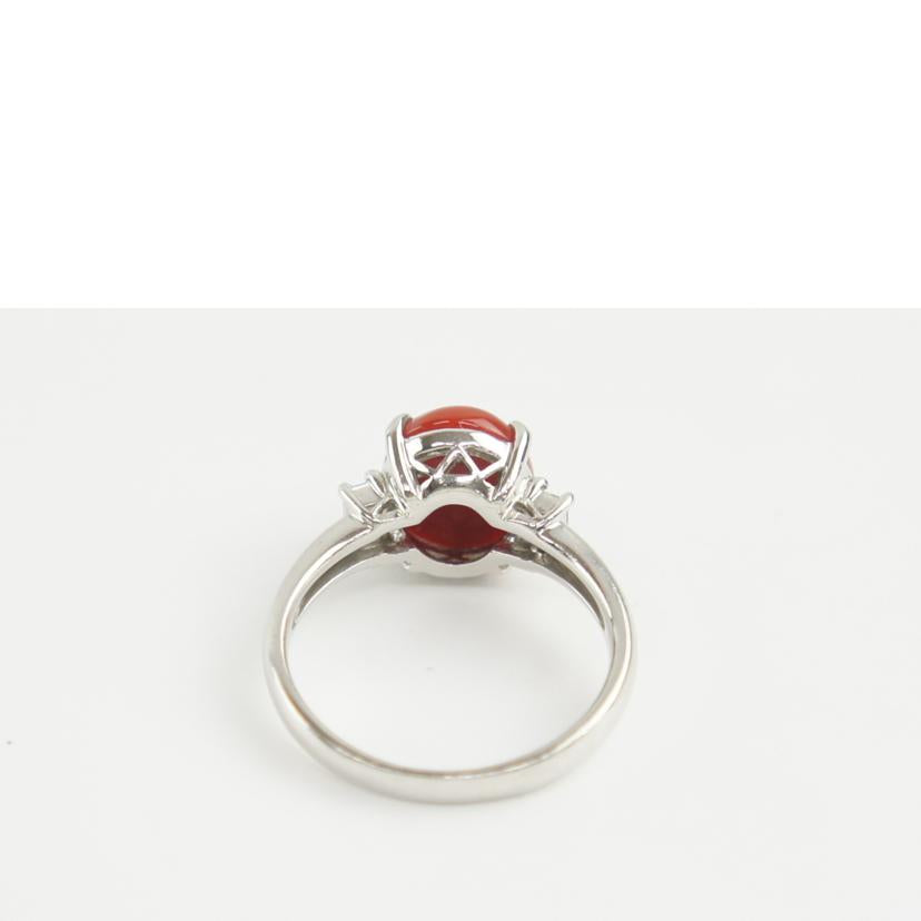 Pt900サンゴダイヤR3.20#15//ABランク/64