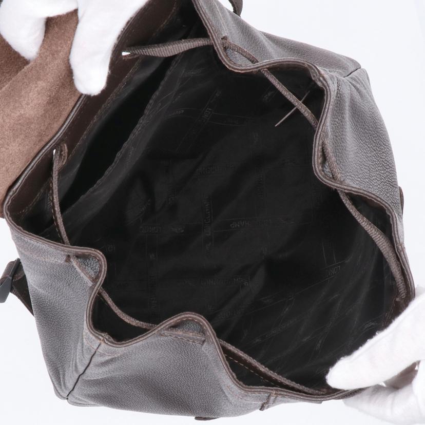 LONG CHAMP ロンシャン/LONG CHAMP レザーリュック 茶 //Bランク/78