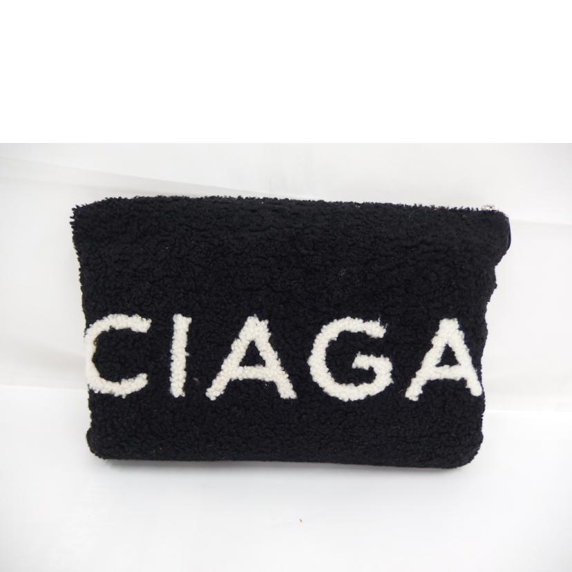 BALENCIAGA バレンシアガ/シアリングポーチ/492681-1080//A 5*****/ABランク/82