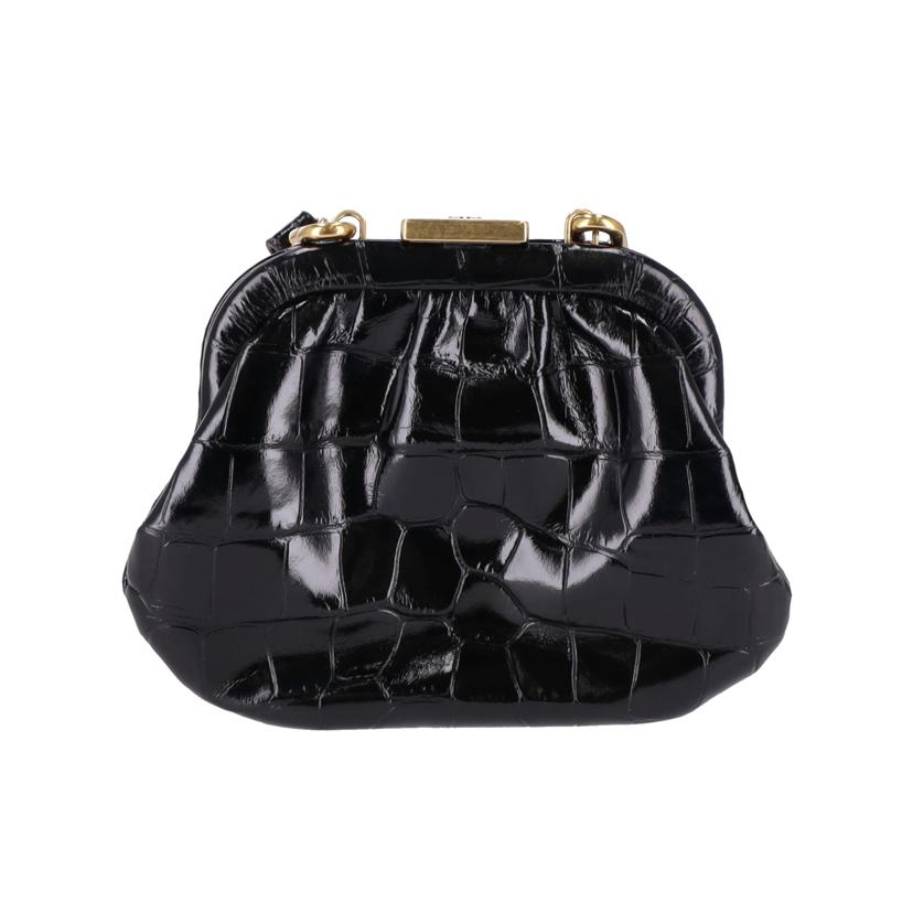 BALENCIAGA バレンシアガ/バレンシアガ/クロコ型押しがま口ショルダー/618915//ABランク/75