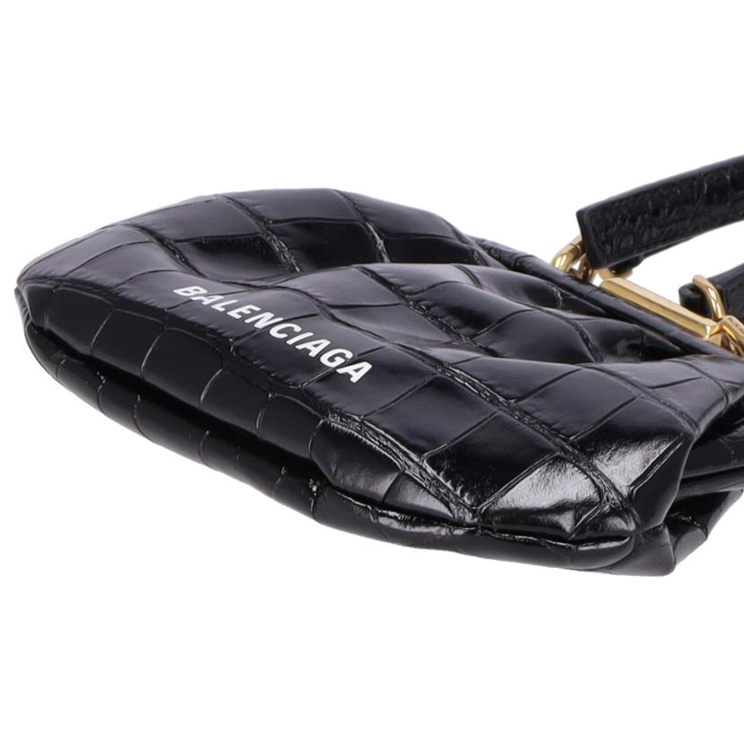 BALENCIAGA バレンシアガ/バレンシアガ/クロコ型押しがま口ショルダー/618915//ABランク/75