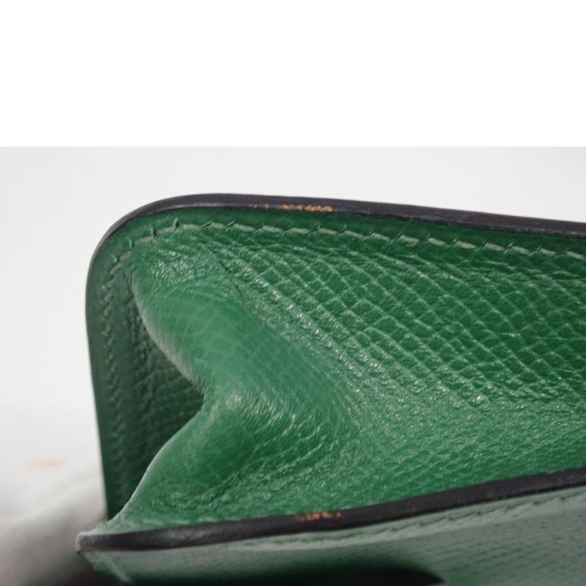 HERMES HERMES/HERMES ポシェットグリーン//〇U/ABランク/62