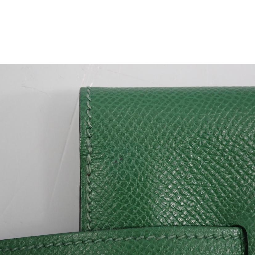 HERMES HERMES/HERMES ポシェットグリーン//〇U/ABランク/62