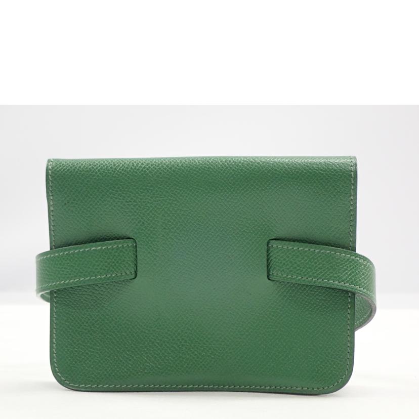 HERMES HERMES/HERMES ポシェットグリーン//〇U/ABランク/62