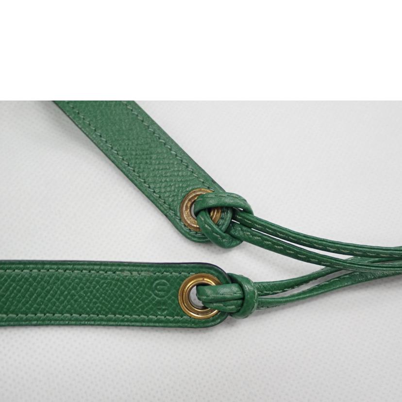 HERMES HERMES/HERMES ポシェットグリーン//〇U/ABランク/62
