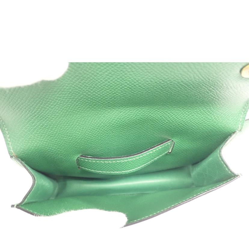 HERMES HERMES/HERMES ポシェットグリーン//〇U/ABランク/62
