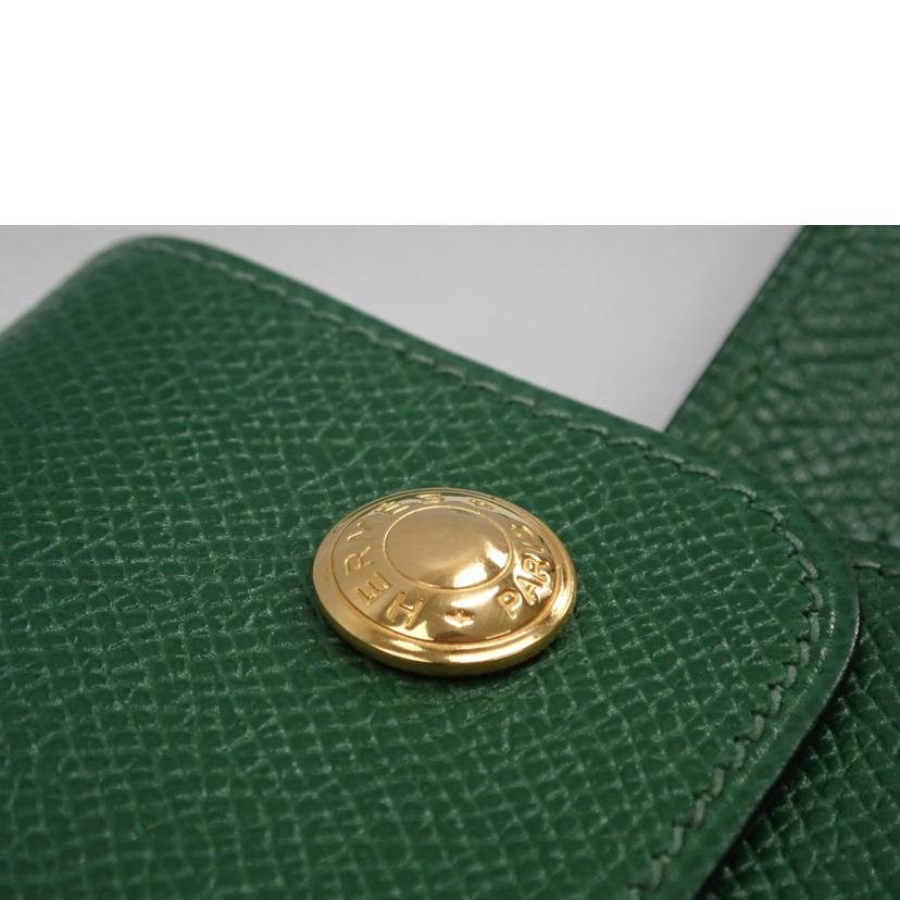 HERMES HERMES/HERMES ポシェットグリーン//〇U/ABランク/62