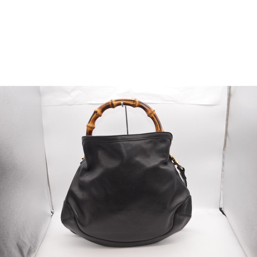 GUCCI グッチ/バンブーカーフ2wayレザーハンド/ブラック/169961//467***/ABランク/89
