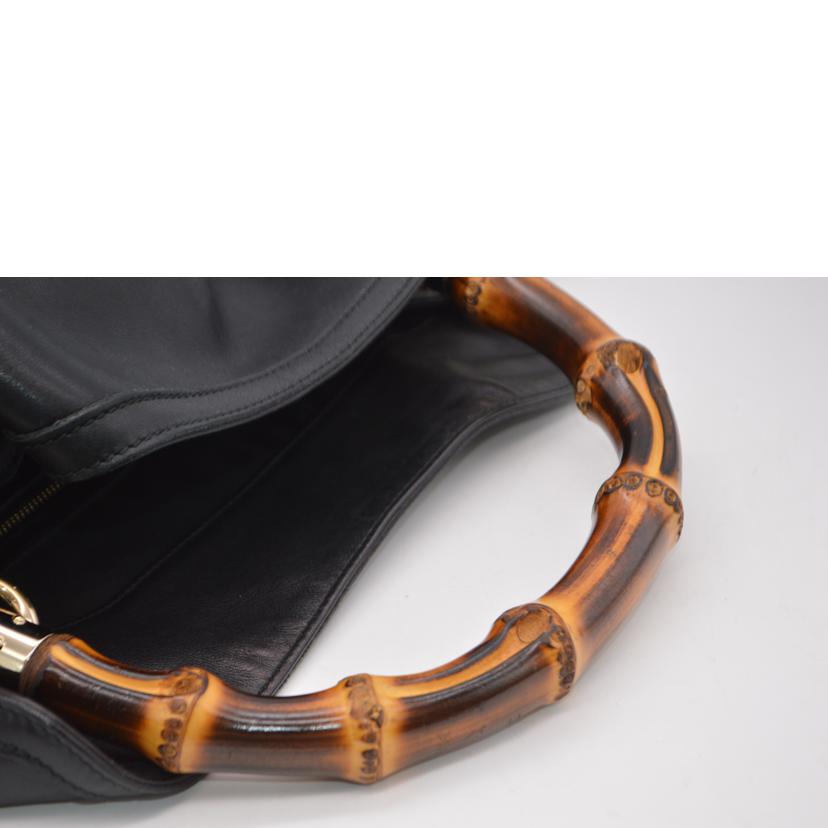 GUCCI グッチ/バンブーカーフ2wayレザーハンド/ブラック/169961//467***/ABランク/89