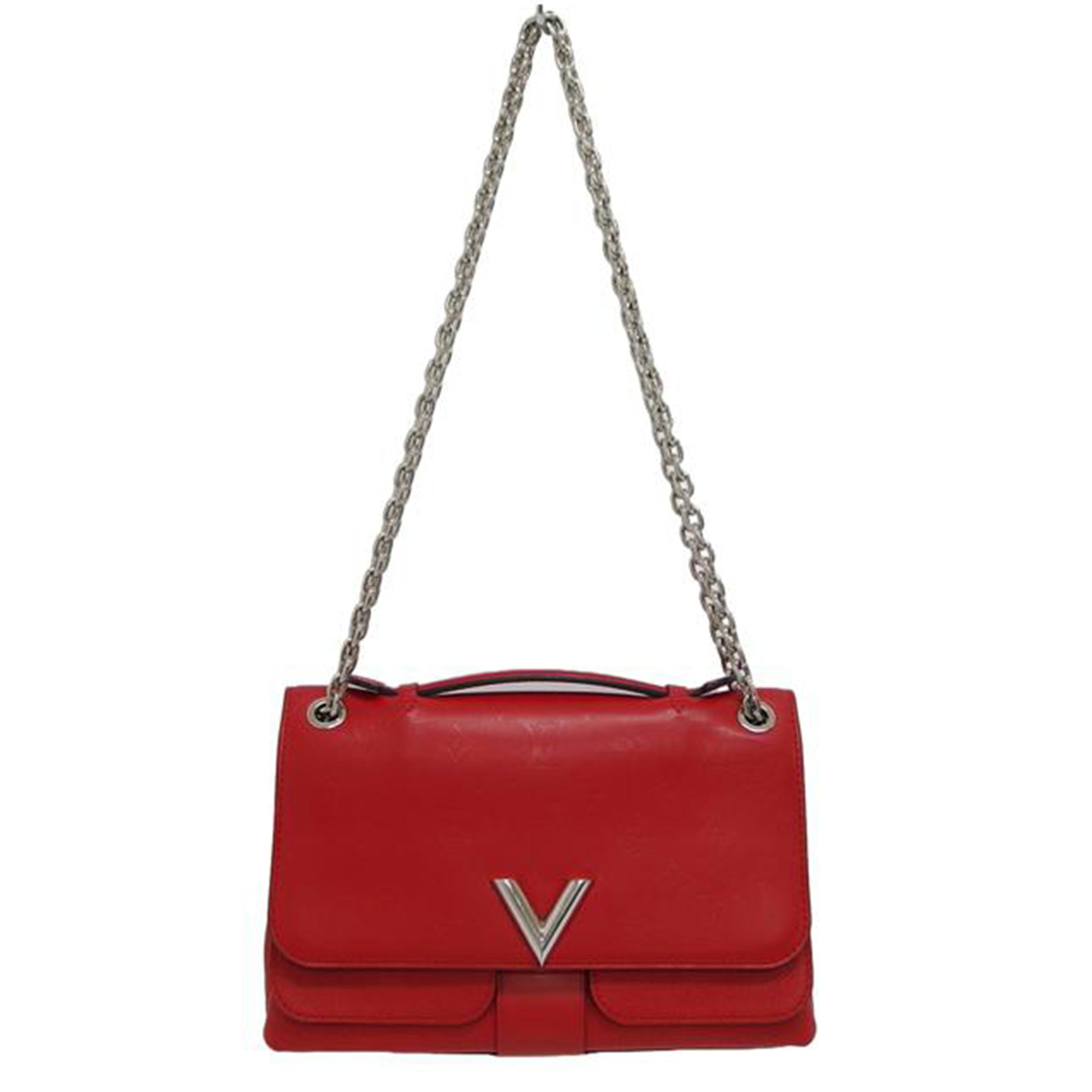 LV ルイ・ヴィトン/ヴェリーチェーンバッグ/モノグラムレザー/ルビーレッド/M44285//AH4***/ABランク/04