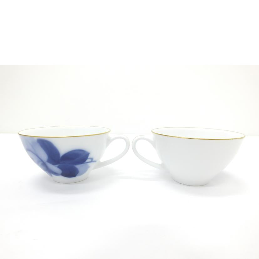 OKURA 大倉陶園/ペアティーカップ&ソーサー/ブルーローズ//ABランク/88