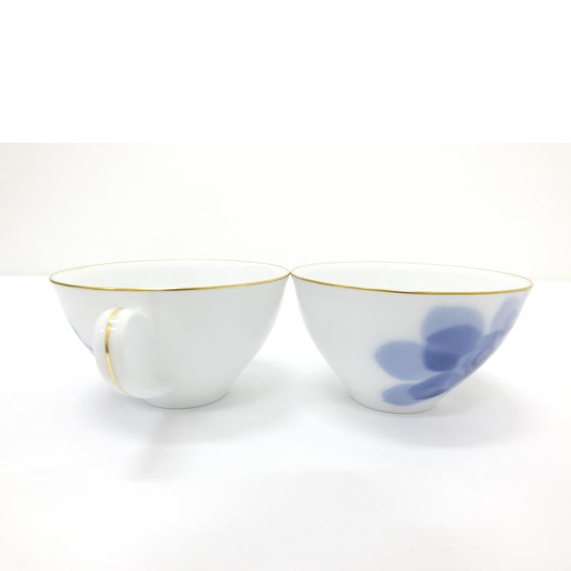 OKURA 大倉陶園/ペアティーカップ&ソーサー/ブルーローズ//ABランク/88