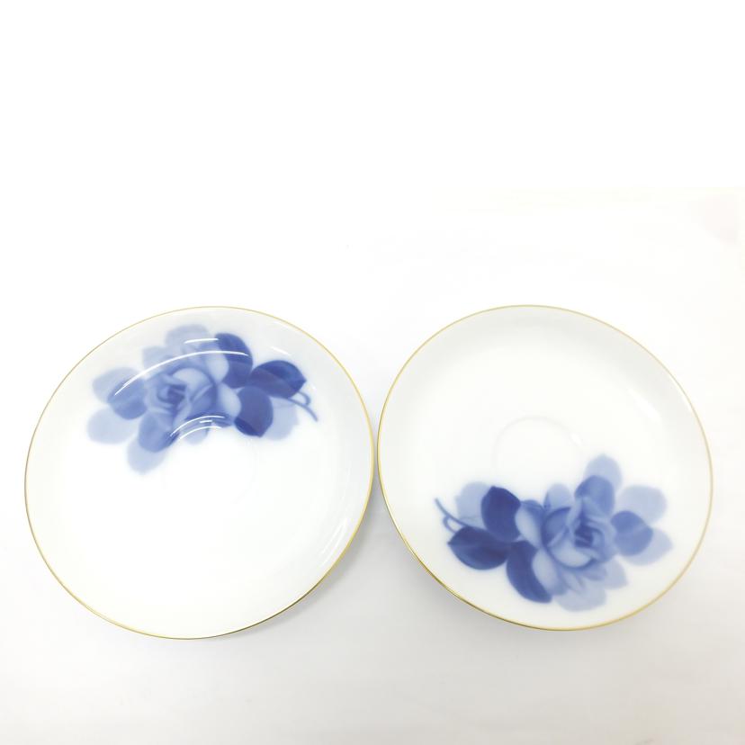 OKURA 大倉陶園/ペアティーカップ&ソーサー/ブルーローズ//ABランク/88