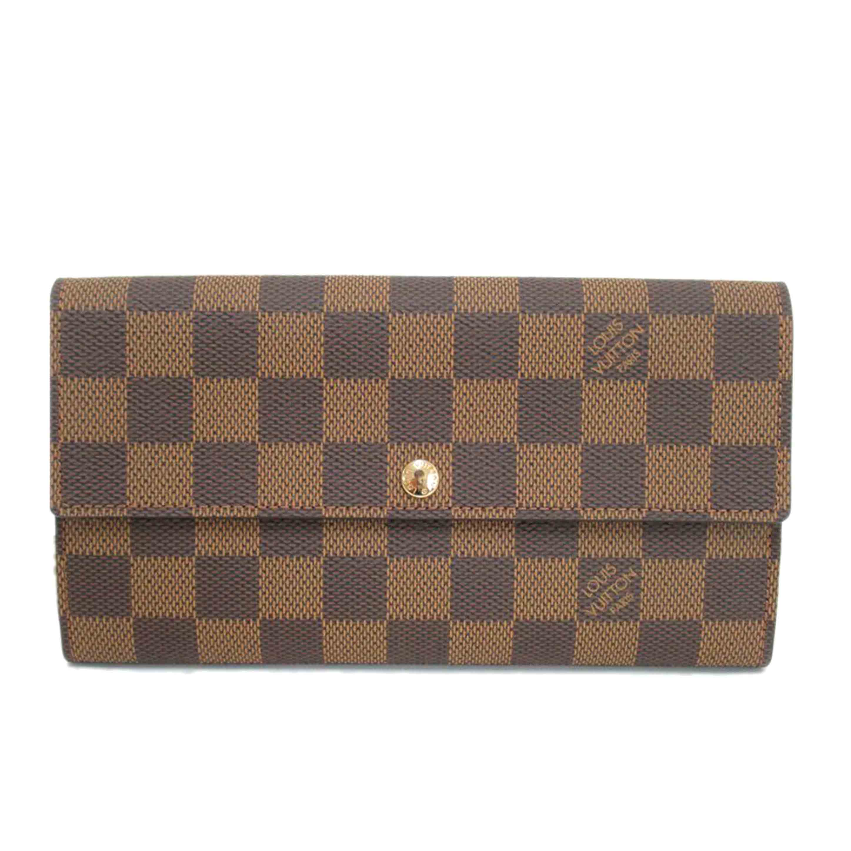 LV/ポルトフォイユ・サラ/ダミエ/N61734//CT1***/Aランク/63