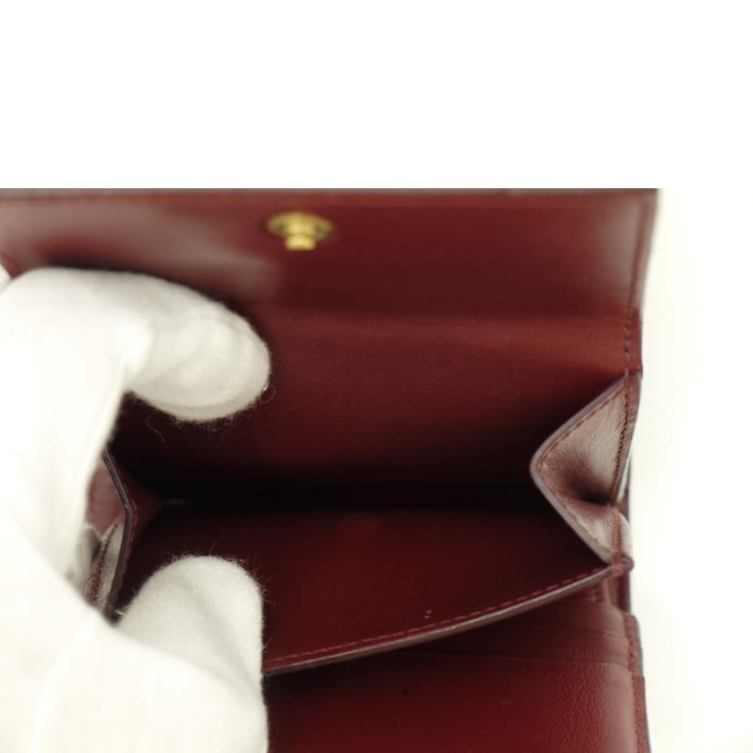 CELINE/スモールトリフォールド財布/ボルドー//Aランク/69