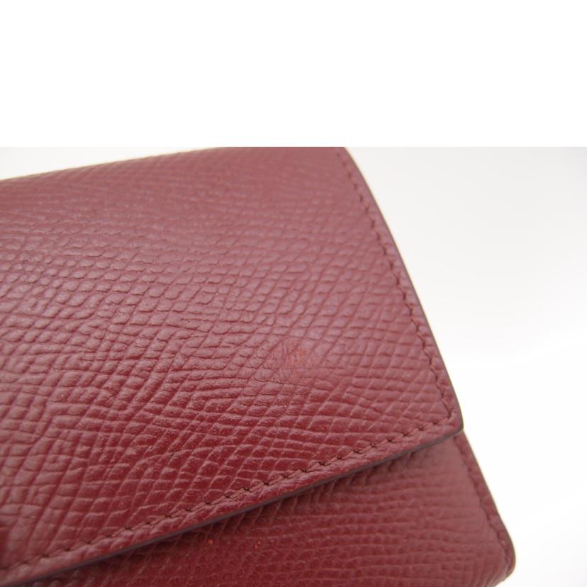 CELINE/スモールトリフォールド財布/ボルドー//Aランク/69