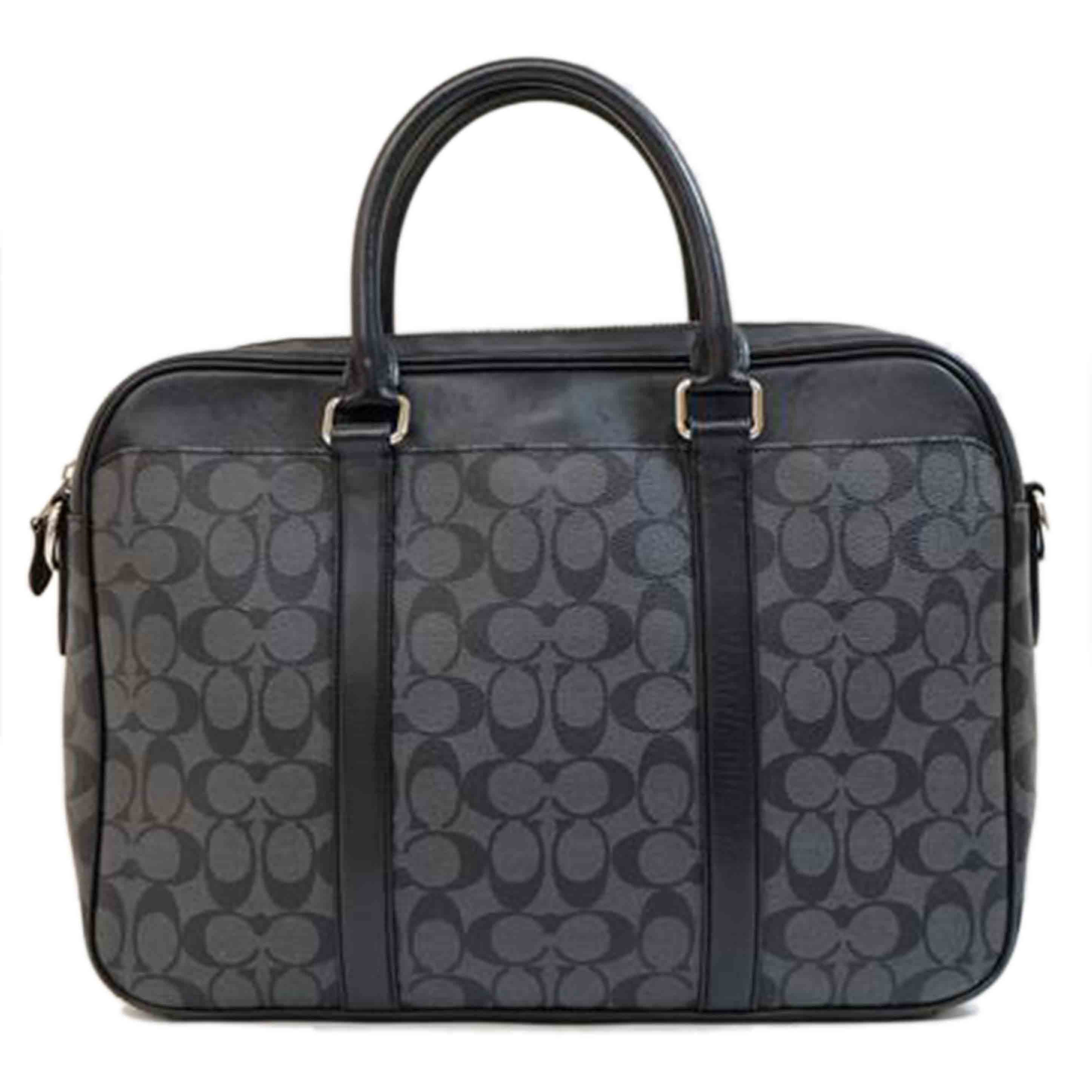 COACH コーチ/ペリースリムレザーPVCシグネチャービジネスバック/F54803//G18**/Bランク/71