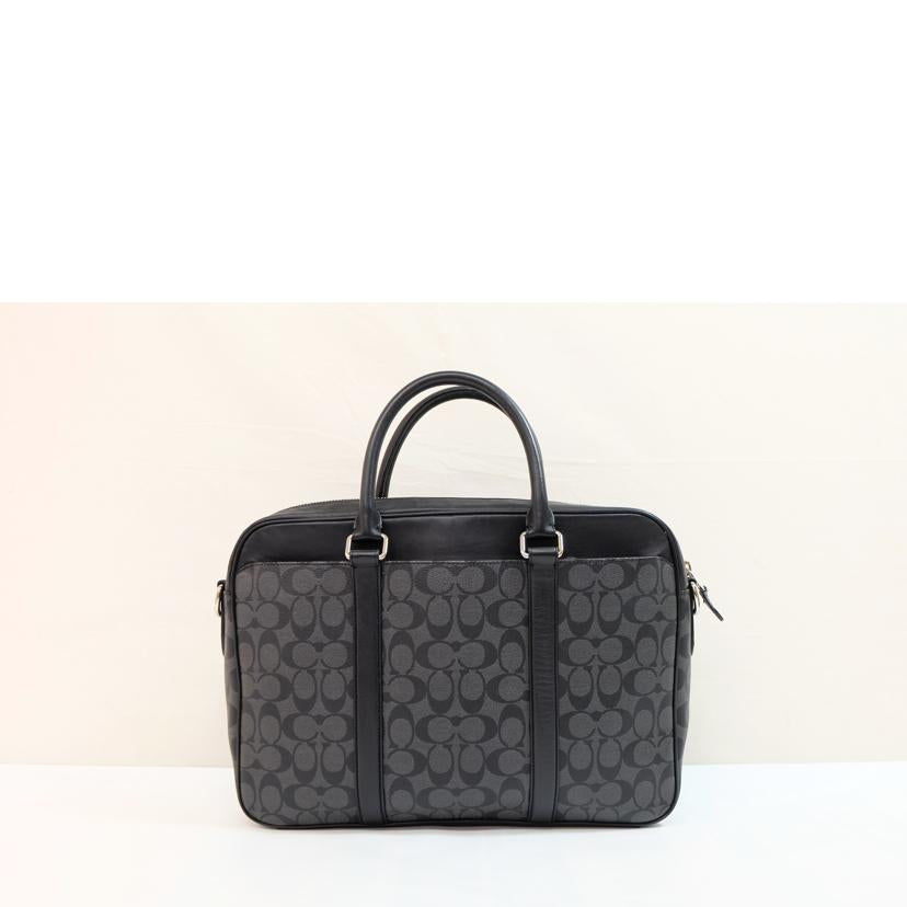 COACH コーチ/ペリースリムレザーPVCシグネチャービジネスバック/F54803//G18**/Bランク/71