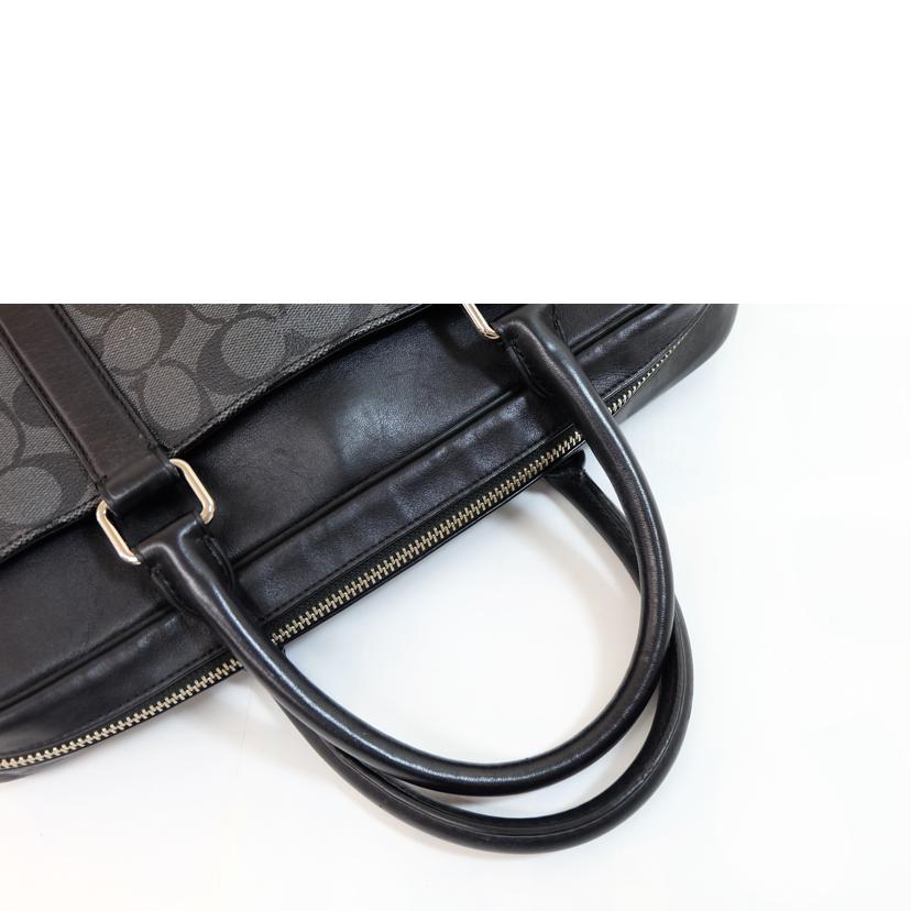 COACH コーチ/ペリースリムレザーPVCシグネチャービジネスバック/F54803//G18**/Bランク/71