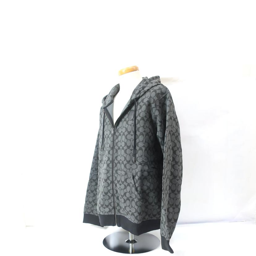 COACH コーチ/ジップアップパーカー XLサイズ シグネチャーグレー/6514//Aランク/65