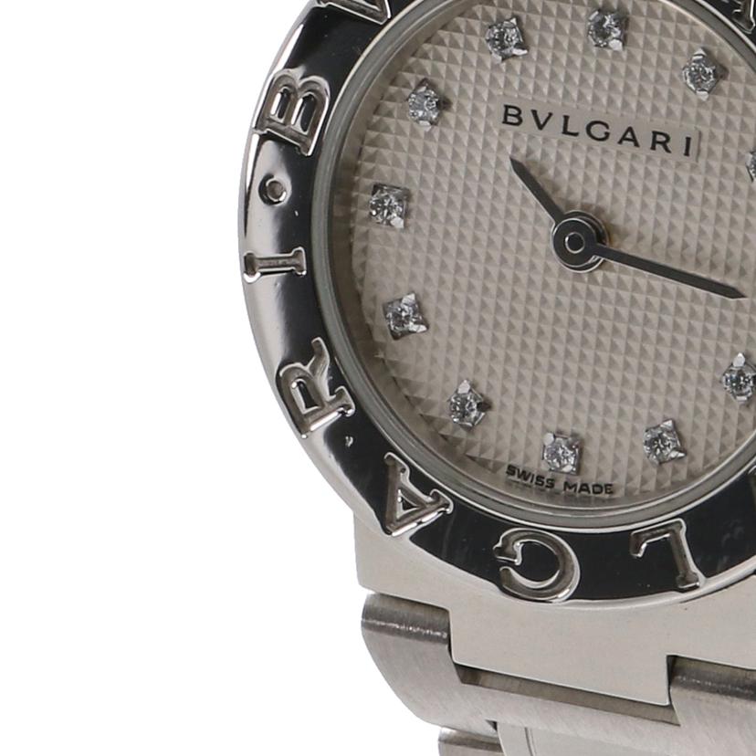 BVLGARI ブルガリ/ブルガルブルガリ12Pダイヤ白/クォーツ/BB23SS//O 2***/Aランク/75