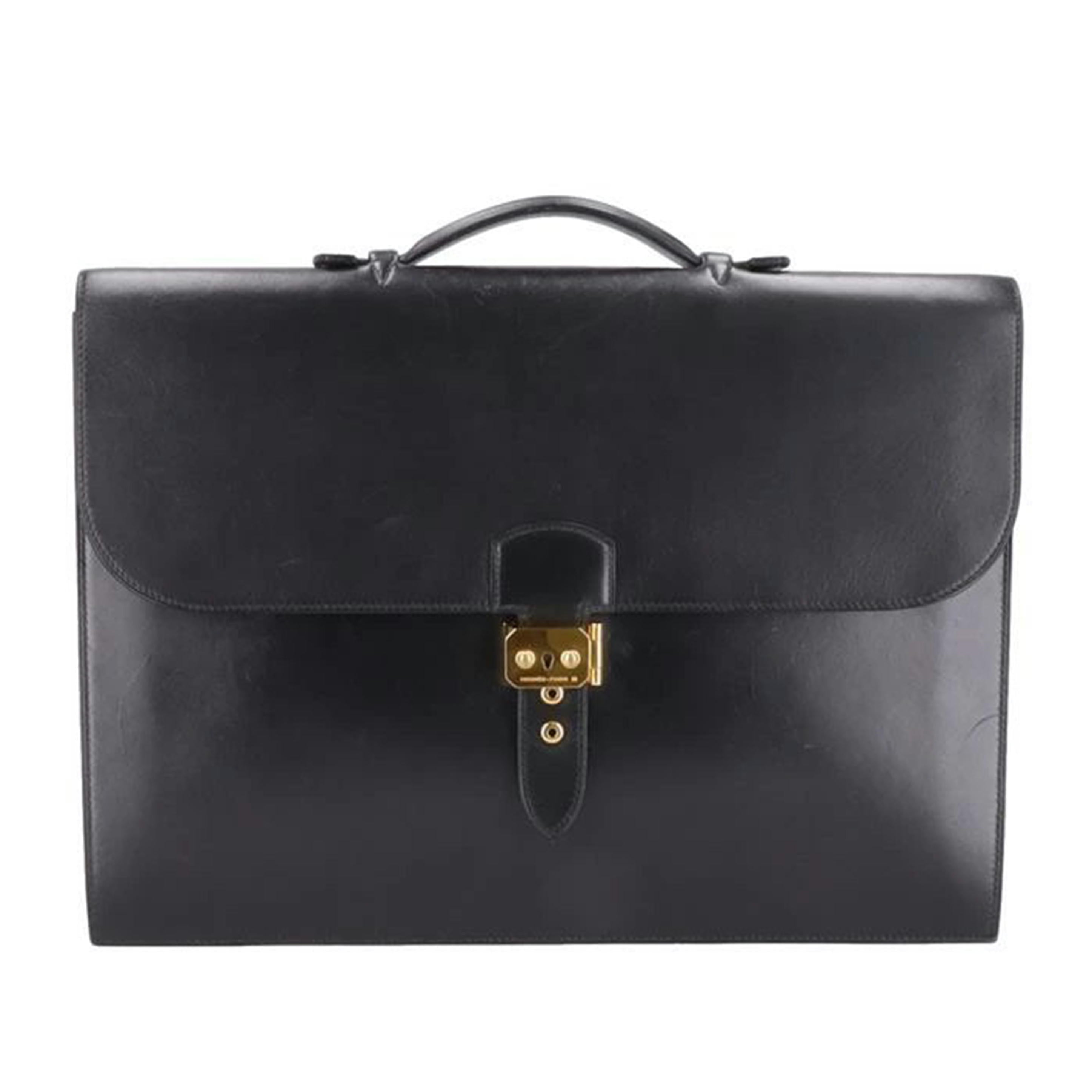 HERMES エルメス/サックアデペッシュ41/ボックスカーフ/ノワール//□E刻*****/ABランク/78