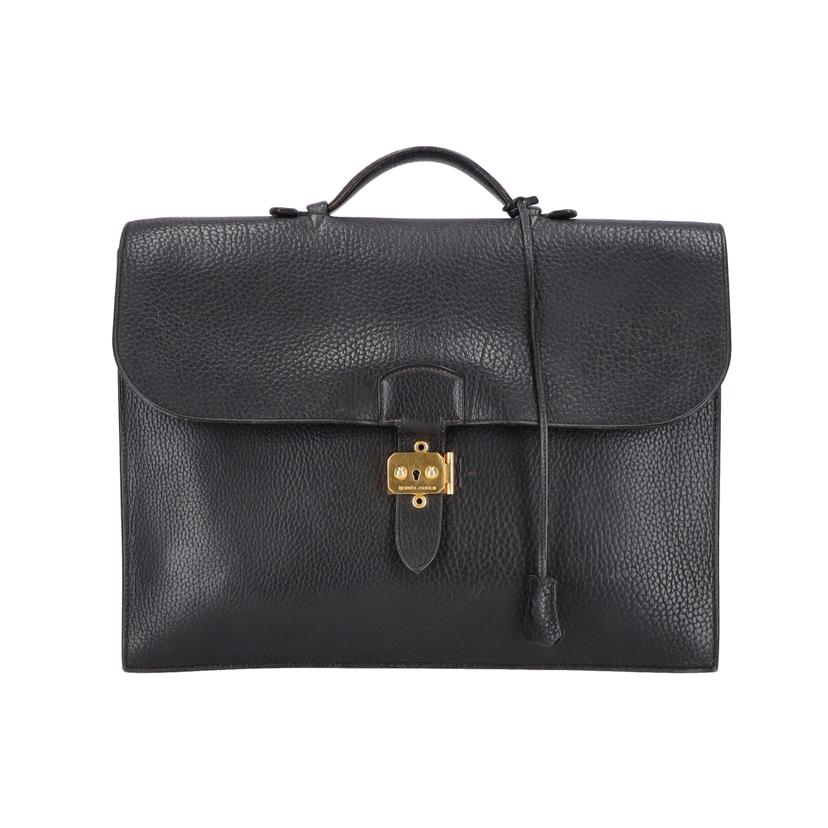 HERMES エルメス/サックアデペッシュ38/トリヨン/ノワール//〇Z刻***/Bランク/78