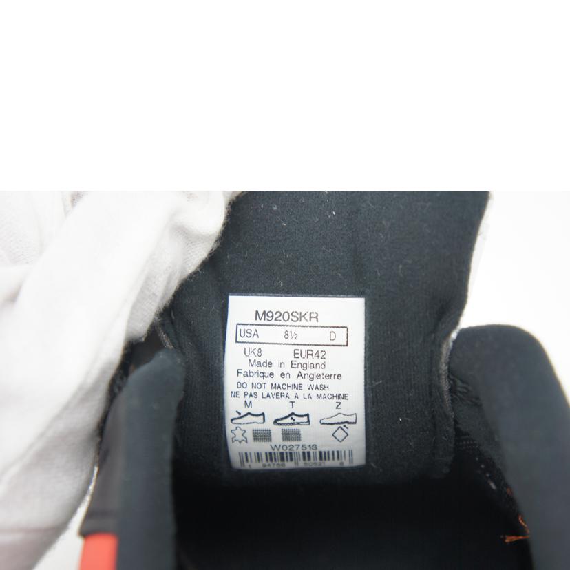 NB ニューバランス/920/ブラック/シルバー/レッド/イングランド製/M920SKR//サイズ:UK表記8/ABランク/75