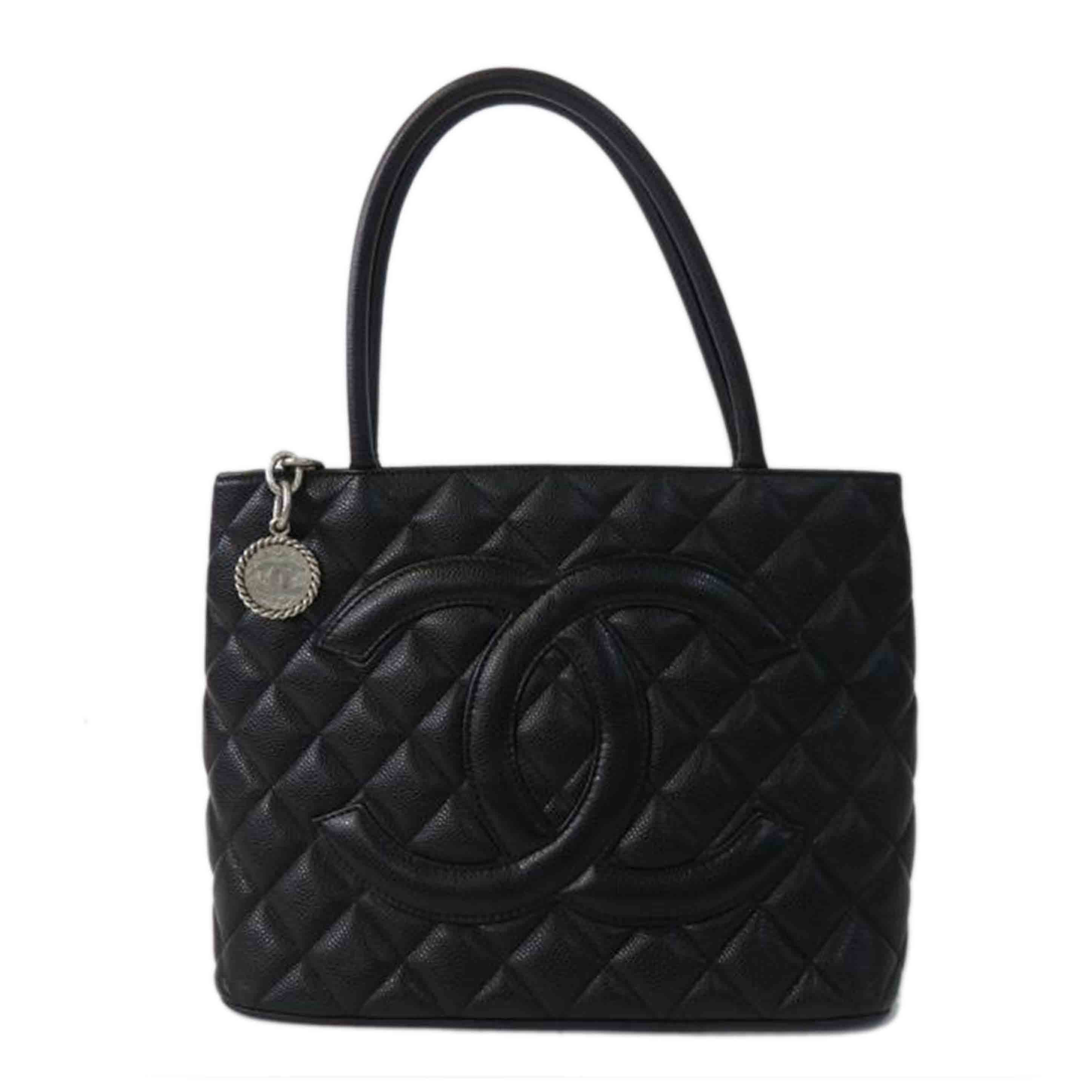 CHANEL シャネル/キャビアスキン復刻トート/黒/シルバー金具/A01804//763****/ABランク/84