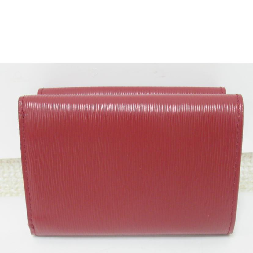 PRADA/ 三つ折Wホック財布/赤/197A//Aランク/63