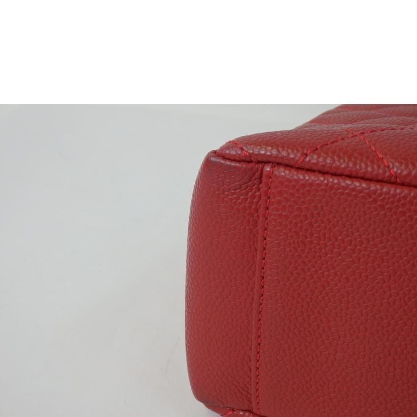 CHANEL シャネル/ココマーク/PSTトート/キャビアスキン/赤/シルバー金具/20994//133*****/Aランク/84