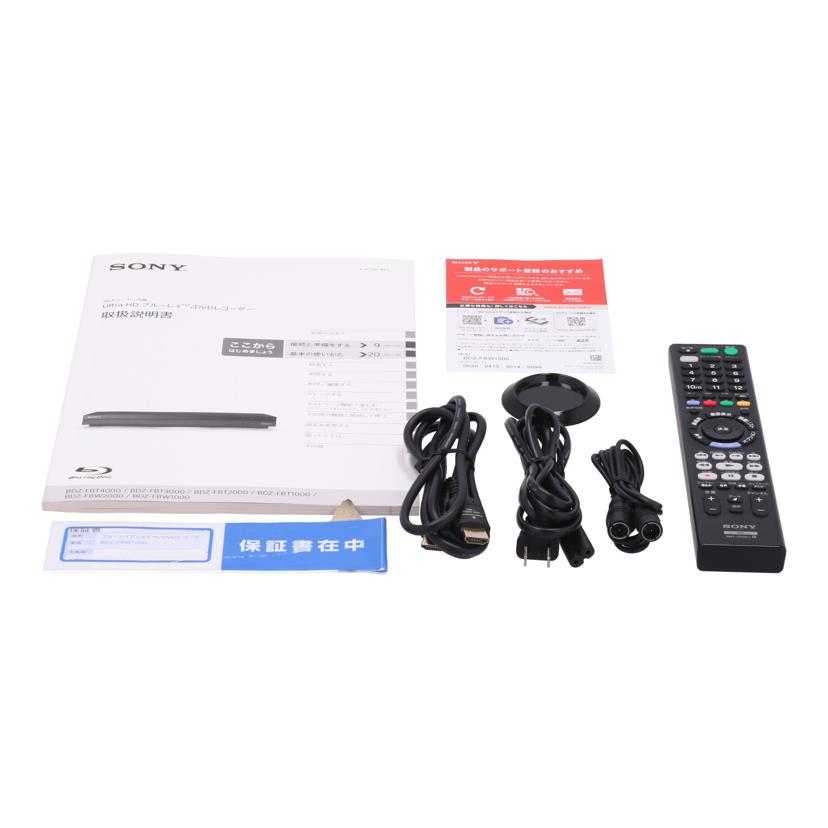 SONY ソニー/4K対応BDレコーダー/BDZ-FBW1000//1056167/Bランク/78