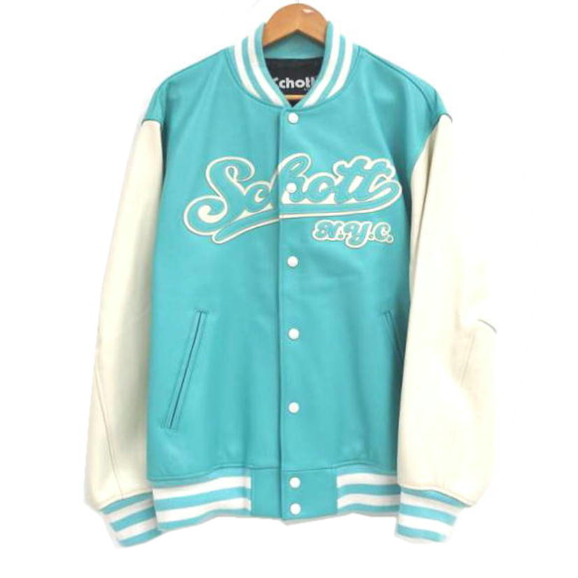 Schott ショット/Schott フルレザースタジャン/ライトブルー/3121032//ABランク/82