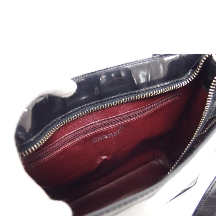 CHANEL シャネル/エナメルパテントレザー/ココマークトートバッグ/ブラック//537****/Bランク/04