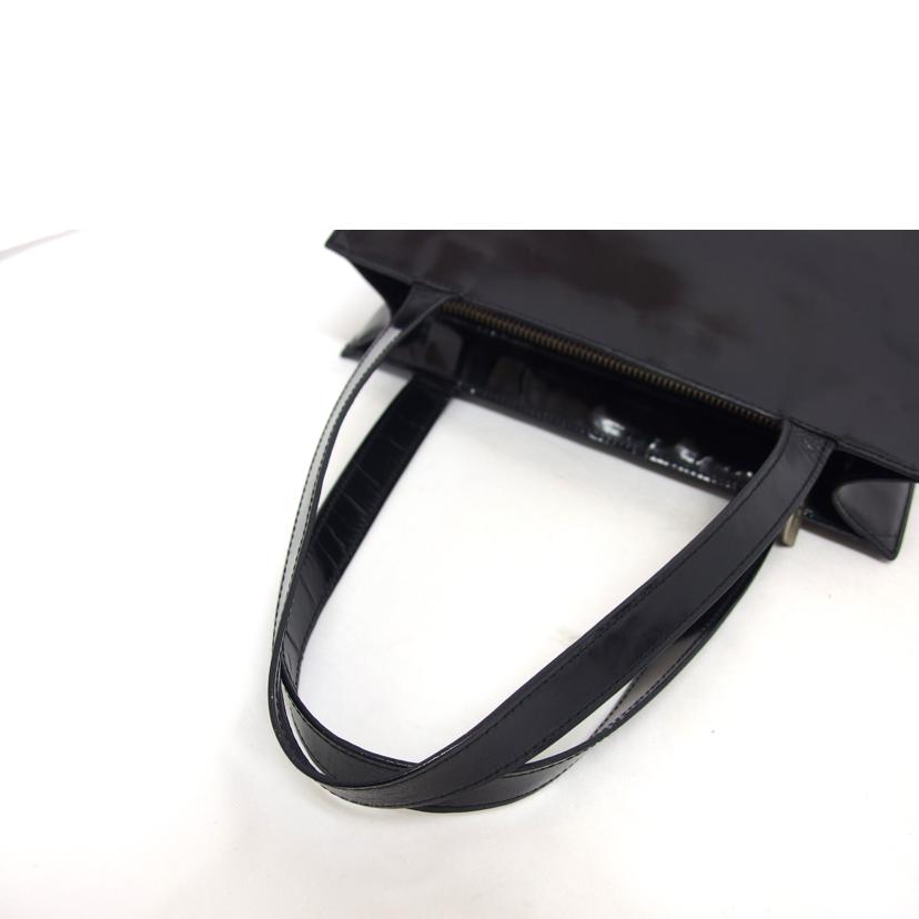 CHANEL シャネル/エナメルパテントレザー/ココマークトートバッグ/ブラック//537****/Bランク/04