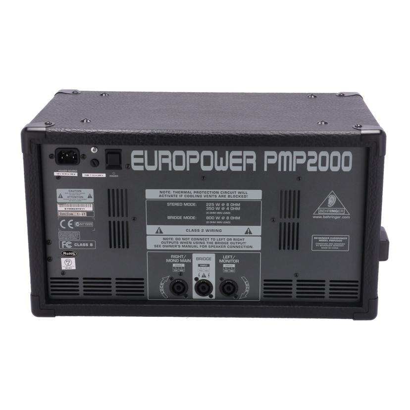 BEHRINGER ベリンガー /パワードミキサー/PMP2000 EUROPOWER//S1008241611/Bランク/62