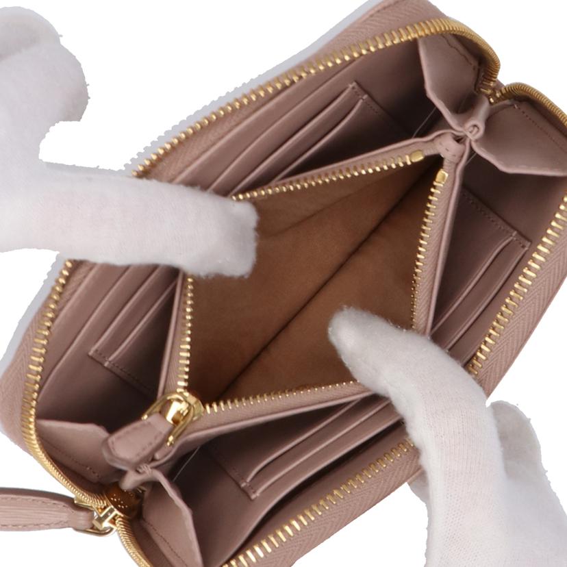 PRADA プラダ/トライアングルロゴ/ラウンドウォレット/1ML157//Aランク/91