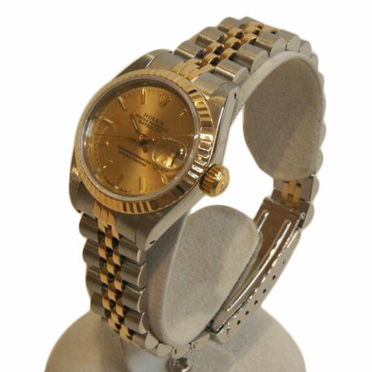 ROLEX ロレックス/レディースデイトジャストコンビ/SSYG/オートマ/69173//R44****/Aランク/92