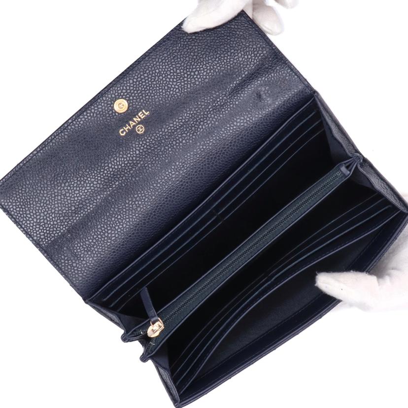 CHANEL シャネル/ キャビアスキン 長財布//217*****/Aランク/37