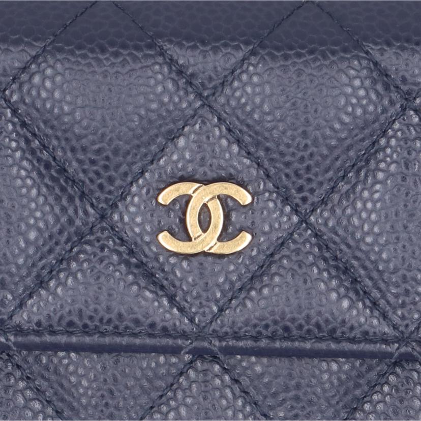 CHANEL シャネル/ キャビアスキン 長財布//217*****/Aランク/37