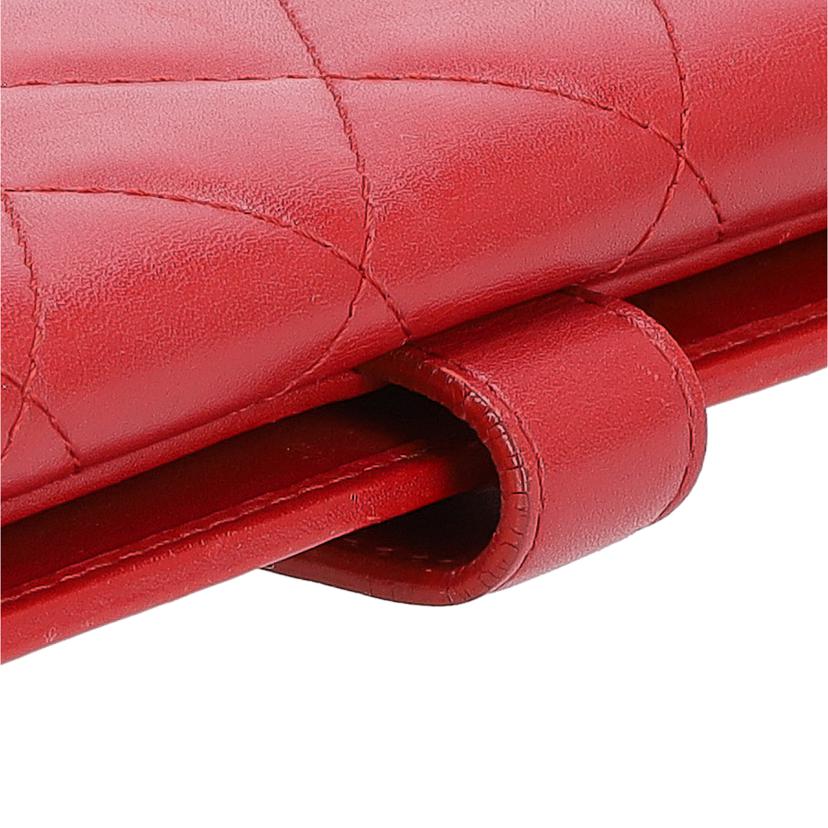 CHANEL シャネル/Wホック長財布/カンボンライン/レッド//136*****/ABランク/85