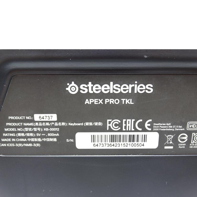 steelseries/ゲーミングキーボード/APEX PRO TKL JP/64737 JP//ABランク/42